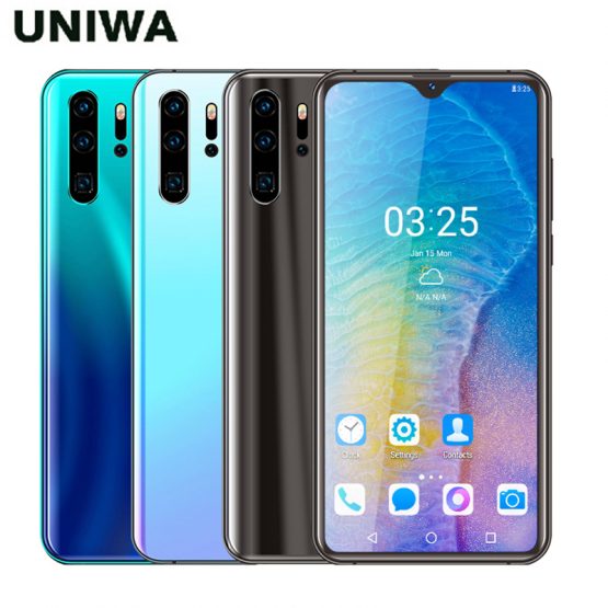 UNIWA P30 PRO Smartphone Quad Core 2GB RAM 32GB ROM 6.26 inch Waterdrop Screen Android 6.0 Mobile Phone Dual Nano SIM 3000mAh