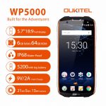 2018 Oukitel WP5000 Waterproof IP68 5.7"16MP MTK6763 Octa Core 6GB+64GB 5200mAh Fingerprint ID 4G Military Mobile Smartphone