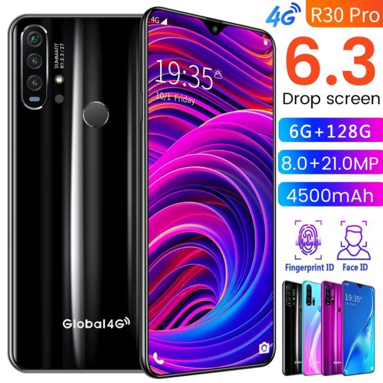 SAILF R30 pro Android 9.0 Octa Core Mobile Phone 6.3' FHD 21MP Triple Camera 6G RAM 128GB ROM Smartphone gsm wcdma unlocked