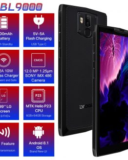 DOOGEE BL9000 Smartphone 5V5A Flash Charge 9000mAh Wireless Charge 6GB 64GB Helio P23 Octa Core 5.99" FHD+ Android 8.1