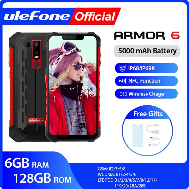 Ulefone Armor 6 IP68 Waterproof Mobile Phone Android 8.1 Helio P60 Octa Core 6GB 128GB Face ID NFC IP69K Rugged Smartphone Ulefone Armor 6 IP68 Waterproof Mobile Phone Android 8.1 Helio P60 Octa Core 6GB 128GB Face ID NFC IP69K Rugged Smartphone