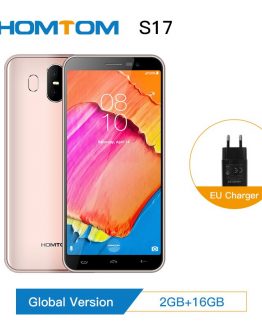 Original HOMTOM S17 Android 8.1 Smartphone Quad Core 5.5inch Fingerprint Face Full Display 2G RAM16G ROM 13MP+8MP Mobile Phone