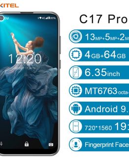 OUKITEL C17 Pro Smartphone 4GB RAM 64GB ROM 6.35'' Android 9.0 19:9 MT6763 Face ID Octa Core 13.0MP 3900mAh 4G LTE Mobile Phone