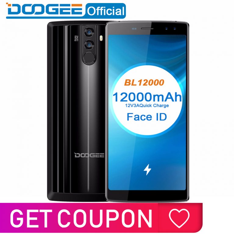 DOOGEE BL12000 Smartphone 12000mAh Fast charge 6.0''18:9 FHD+ Octa Core