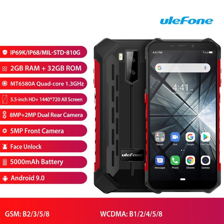 Ulefone Armor X3 Rugged IP68 Smartphone Android 9.0 5.5" Screen