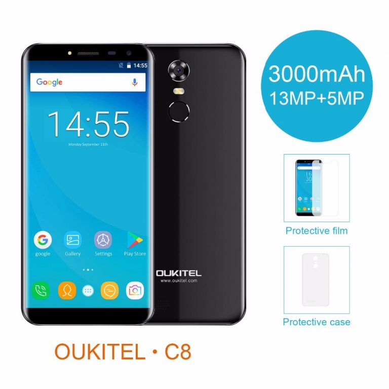 OUKITEL C8 β Vibrant 5.5" Infinity Display with Long-Lasting 3000mAh Battery A stylish OUKITEL C8 smartphone featuring a sleek 5.5" Infinity Display, dual SIM support, and a durable 3000mAh battery for all-day use.