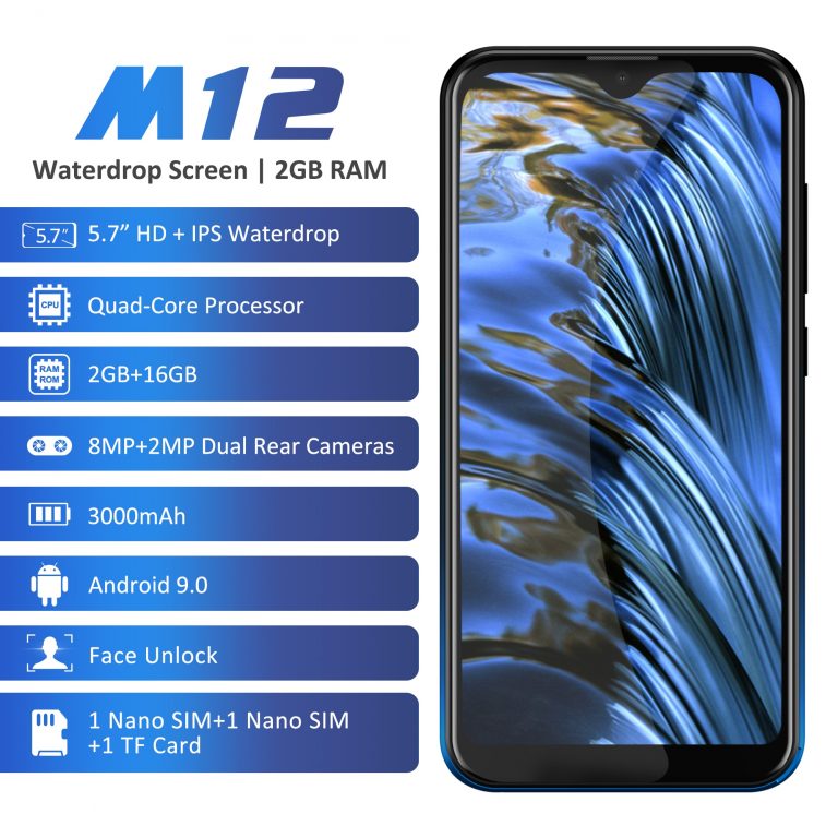 LEAGOO M12 Mobile Phone 5.7" HD+ Waterdrop Screen 2GB RAM 16GB ROM