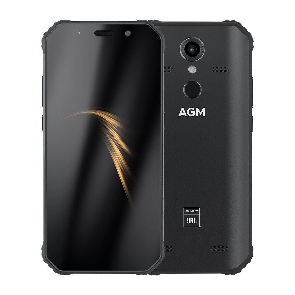 AGM A9 64G Smartphone Rugged Phone Android 8.1 Co-Branding 5.99" FHD5400mAh IP68 Fingerprint Type-C NFC Quad-Box Speakers