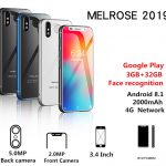 Melrose 2019 4G LTE Smartphone 3.4Inch Super mini Telefone 1GB 8GB Android 8.1 Fingerprint ID WIFI Hotspot Mobile Cell phone