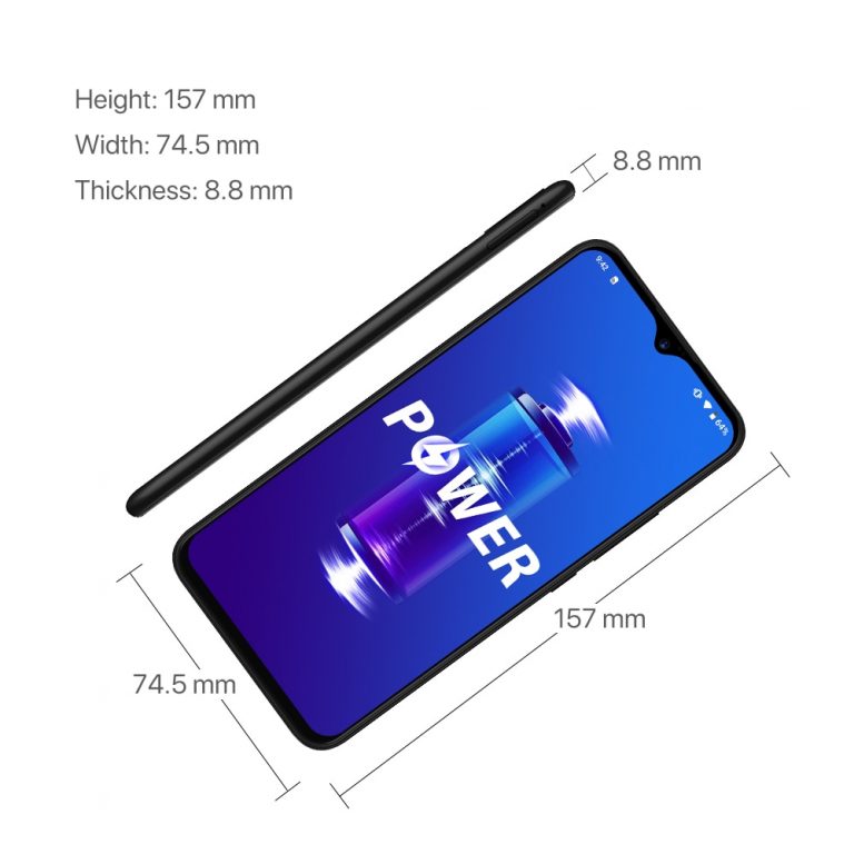 UMIDIGI Power Android 9.0 5150mAh Big Battery 18W 6.3' FHD+ Waterdrop Screen