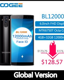 DOOGEE BL12000 Smartphone 12000mAh Fast charge 6.0''18:9 FHD+ MTK6750T Octa Core 4GB RAM 32GB ROM Quad Camera 16.0MP Android 7.1