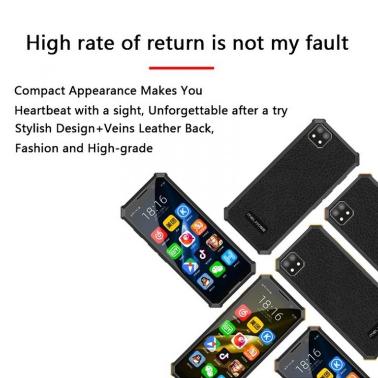 Super Mini Melrose 2019 END Smartphone 1GB/2GB 8GB/32GB 4G Lte 3.46''