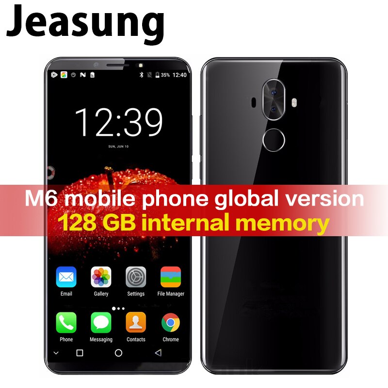 Jeasung Pulada M6 5.9 inch 4G LTE Smartphone 6+128GB MT6757 Octa Core Android 8.0 Mobile Phone with USB Charging Cable