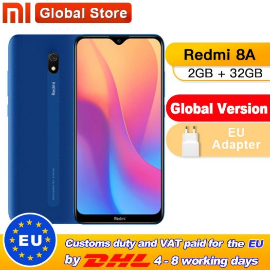 Global Version Xiaomi Redmi 8A 2GB 32GB Mobile Phone Snapdragon 439 Octa Core 6.22” 5000mAh 12MP Camera Smartphone