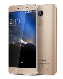 Blackview A10 Smartphone 5.0" Mt6580a Quad Core 2GB RAM 16GB ROM Android 7.0 Fingerprint 8.0mp 3G Dual SIM Mobile Phone