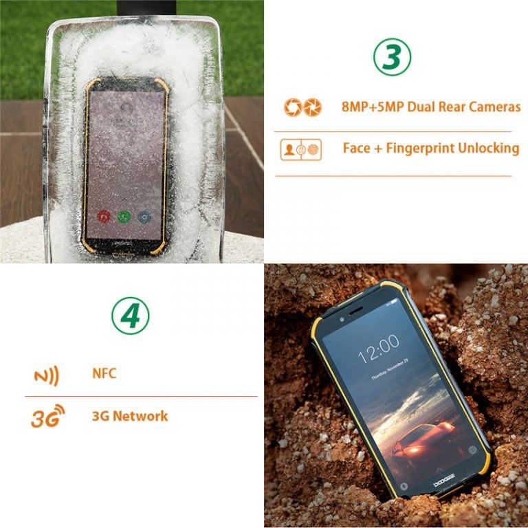 DOOGEE S40 Lite WCDMA 3G 5.5inch Mobile Phone RAM 2GB ROM 16GB