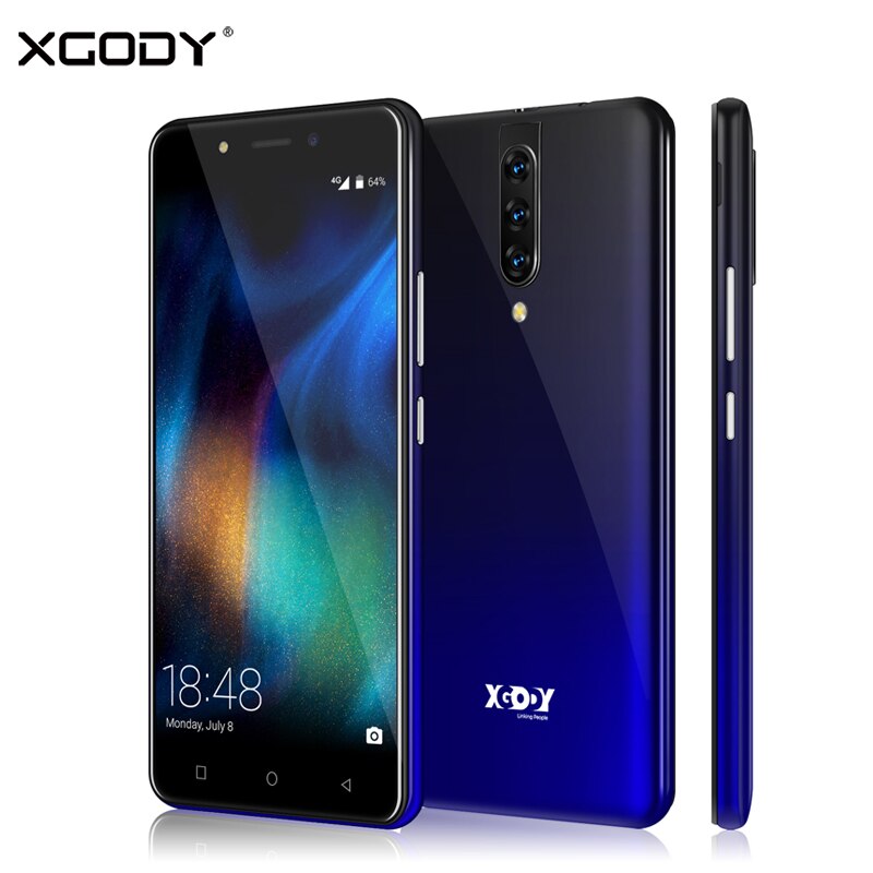 XGODY K20 4G Smartphone 5.5" 18:9 Android 9.0 2GB 16GB MTK6737 Quad Core Dual Sim 5MP Camera 2800mAh WiFi Mobile Phone Cellphone