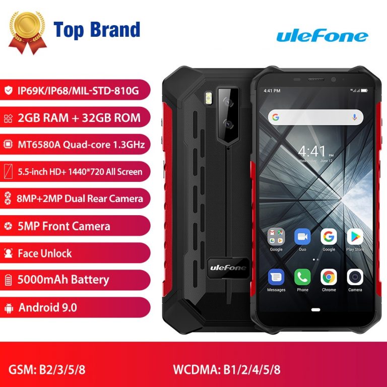 Ulefone Armor X3 ip68 Rugged Waterproof Smartphone Android 9.0 Telephone