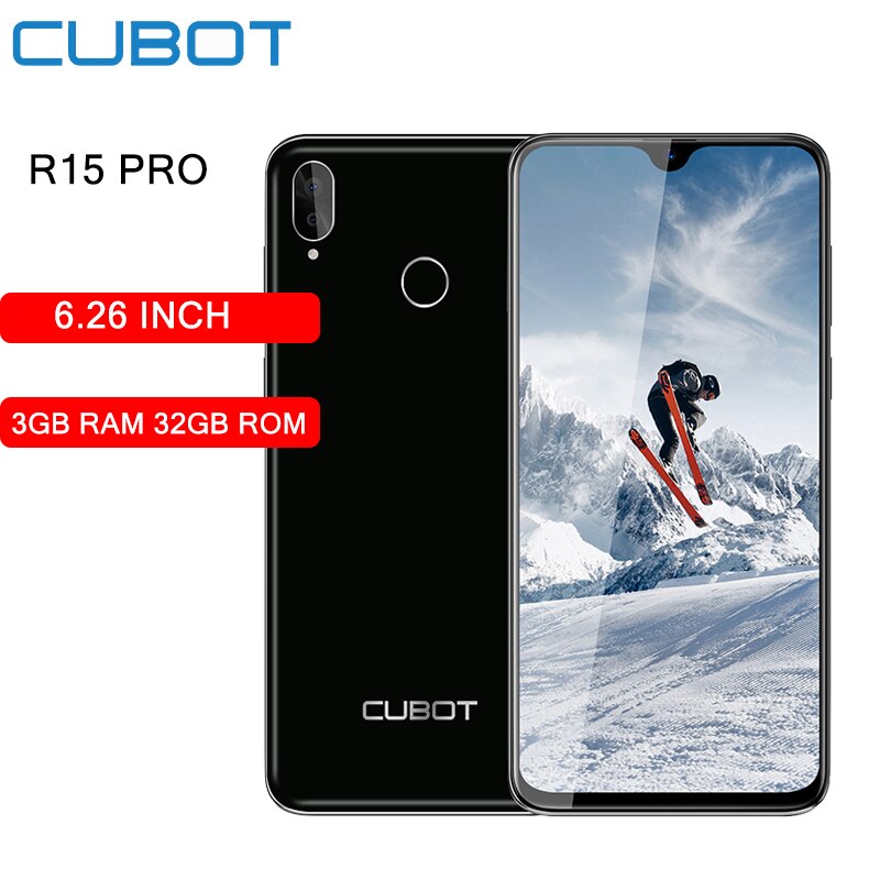 6.26 inch Cubot R15 Pro Waterdrop Smartphone Screen Quad Core 3GB RAM 32GB ROM Dual Rear Camera 3000mAh Battery Mobile Phone