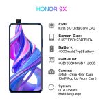 Honor 9X Smartphone Kirin 810 Octa Core 48MP Dual Camera 6.59'' Full Screen