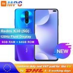 Original Xiaomi Redmi K30 5G 6GB 64GB Snapdragon 765G Octa Core Smartphone 6.67” 64MP Quad Rear Camera 4500mAh