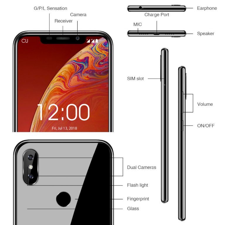 OUKITEL C13 Pro 5G/2.4G WIFI Android 9.0 6.18" 19:9 MT6739 Quad Core