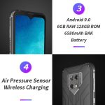 Blackview NFC 6GB RAM 128GB ROM 6580mAh Android 9.0 shockproof