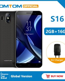 Global Version HOMTOM S16 Fingerprint Mobile Phone Android 5.5" Screen 2G RAM 16G ROM 13MP MTK6580 Quad-Core 3000mAh Smartphone