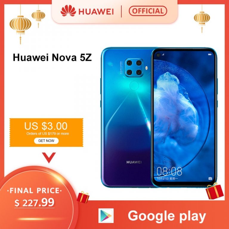 Original Huawei Nova 5z 6GB 64GB 128GB Smartphone Nova5z 48MP Cameras