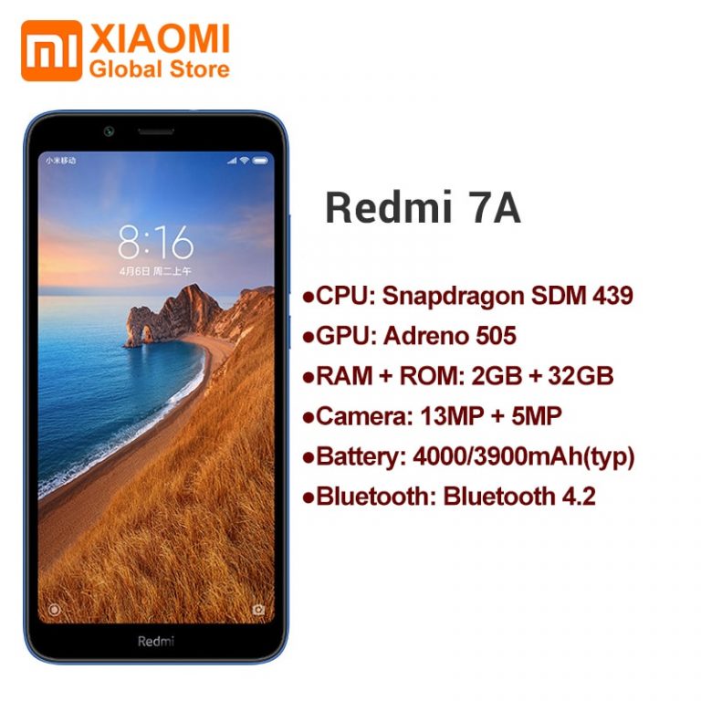 Global Version Xiaomi Redmi 7A 7 A 2GB 32GB Smartphone Octa Core