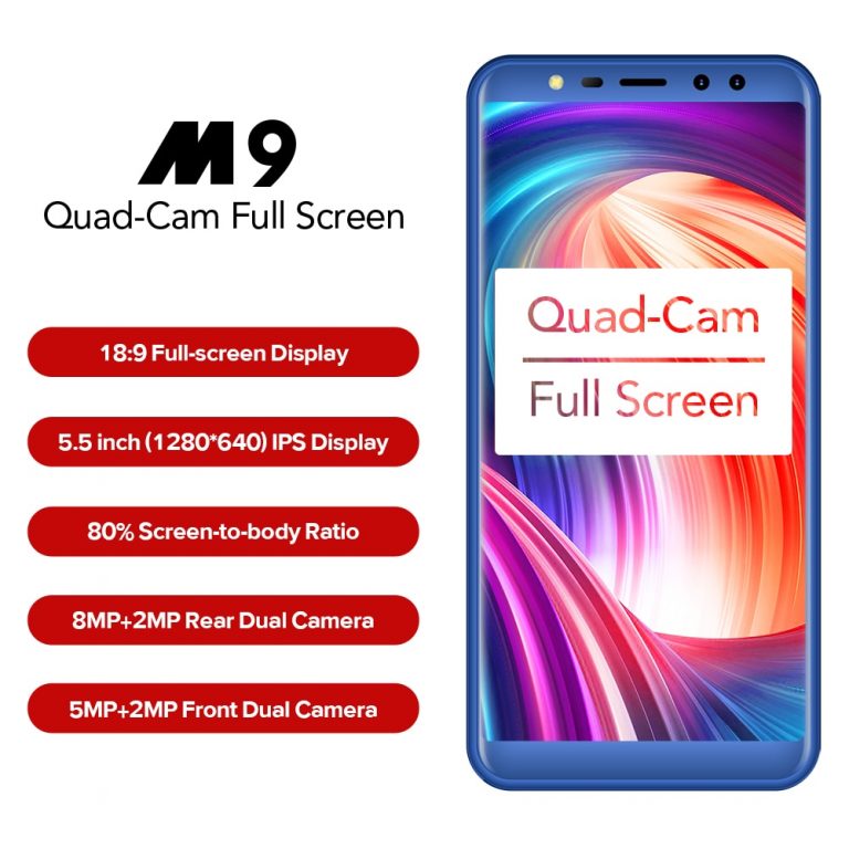 LEAGOO M9 3G Smartphone 5.5" 18:9 Full Screen Four-Cams Android 7.0 MT6580A Quad Core 2GB+16GB 2850mAh Fingerprint Mobile Phone 1 BATTERY ONLY FOR LEAGOO M9 5.5" Full-Screen Smartphone with Four Cameras & Fingerprint Recognition
