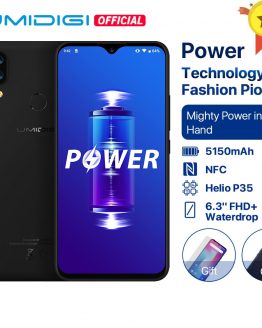 UMIDIGI Power Android 9.0 5150mAh Big Battery 18W 6.3' FHD+ Waterdrop Screen 4GB+64GB Helio P35 Global Version Smartphone 16MP