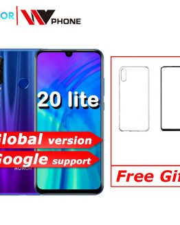 global version honor 20 lite Mobile Phone 6.21 inch Android 9.0 FM Face Fingerprint Unlock Smartphone