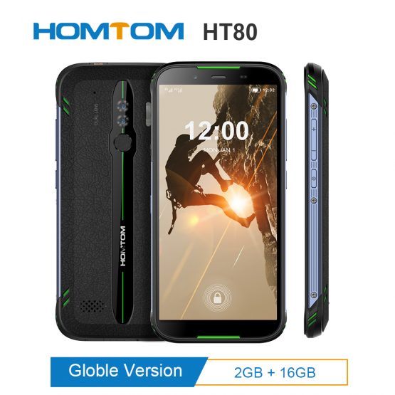 HOMTOM HT80 IP68 Waterproof Smartphone 4G LTE Android 10.0 5.5" MT6737 NFC function Wireless fast charge SOS Mobile phone new