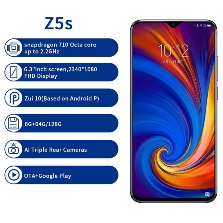 Lenovo Z5S 6GB 128GB 6.3" Smartphone 16MP+8MP+5MP Camera Snapdragon