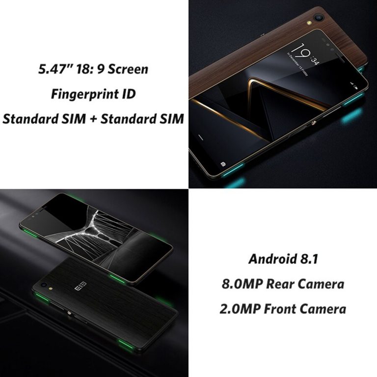 Elephone A2 5.47" 18: 9 Mobile Phone Android 8.1 Quad Core HD+ 1GB 8GB