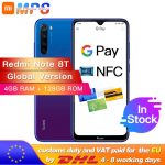 Global Version Xiaomi Redmi Note 8T 4GB 128GB NFC Snapdragon 665 Octa Core Smartphone 6.3” 48MP Quad Rear Camera 18W