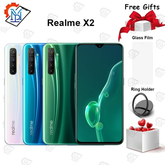 Original Realme X2 Mobile Phone 6.4 inch Super AMOLED Screen 6GB+64GB Snapdragon 730G Camera 64.0MP Four Shot NFC Smartphone