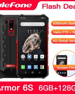 Upgrade Ulefone Armor 6S IP68 NFC Rugged Mobile Phone Helio P70 Otca-core Android 9.0 6GB 128GB wireless charge Smartphone