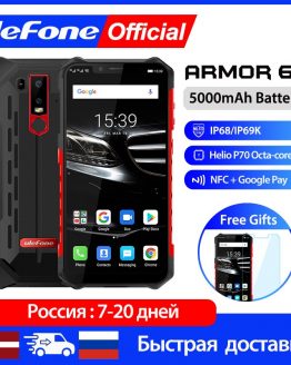 Ulefone Armor 6E Smartphone 4GB+64GB Android 9.0 Rugged Mobile Phone Waterproof IP68 NFC Helio P70 Otca-core wireless charge