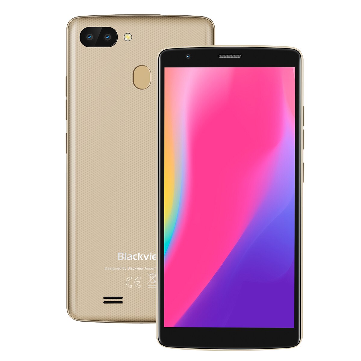 Blackview A20 Pro Smartphone 2GB+16GB MT6739WAL Quad Core Android 8.1 5.5inch 18:9 Full Screen Fingerprint 4G Mobile Phone