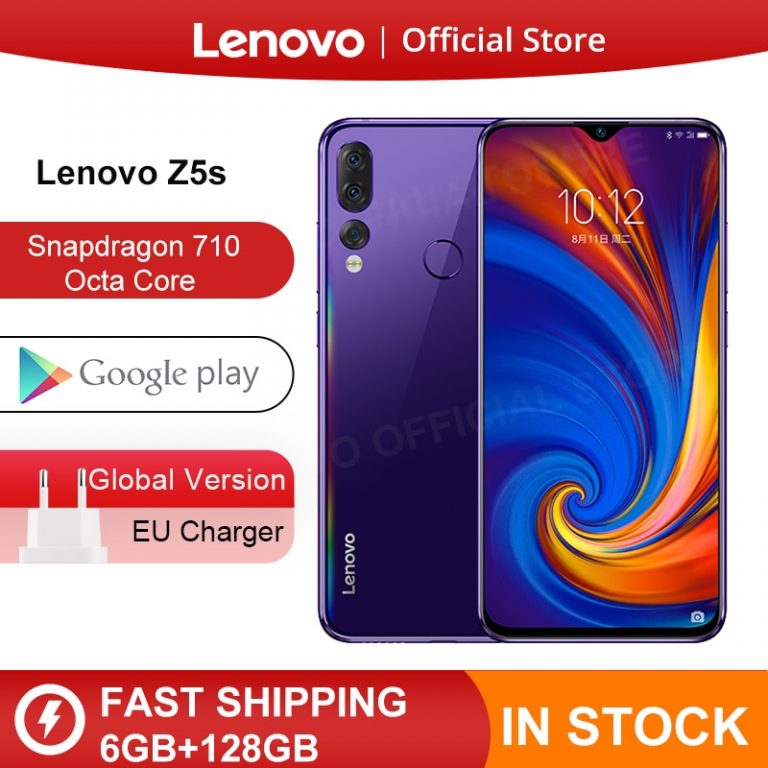 Global Version Lenovo Z5s Snapdragon  Octa Core 128GB Mobile Phone Face ID