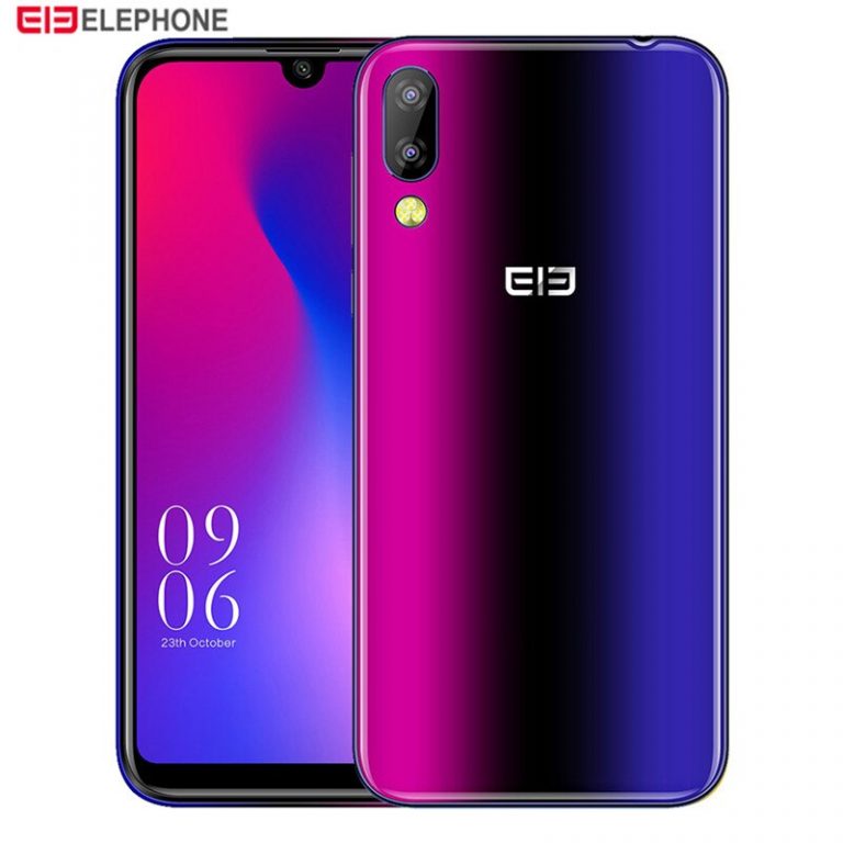 Elephone A6 Mini 4G Smartphone 5.71 Inch Android 9.0 MT6761 Quad Core 4GB RAM 64GB ROM Side Fingerprint Sensor Mobile Phone