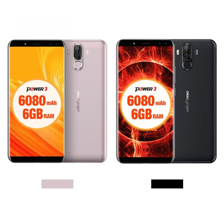 Ulefone Power 3 Android 7.1 Mobile Phone 6.0" 18:9 FHD+ MT6763 Octa Core 6GB+64GB 21MP Quad Camera 6080mAh Face ID 4G Smartphone
