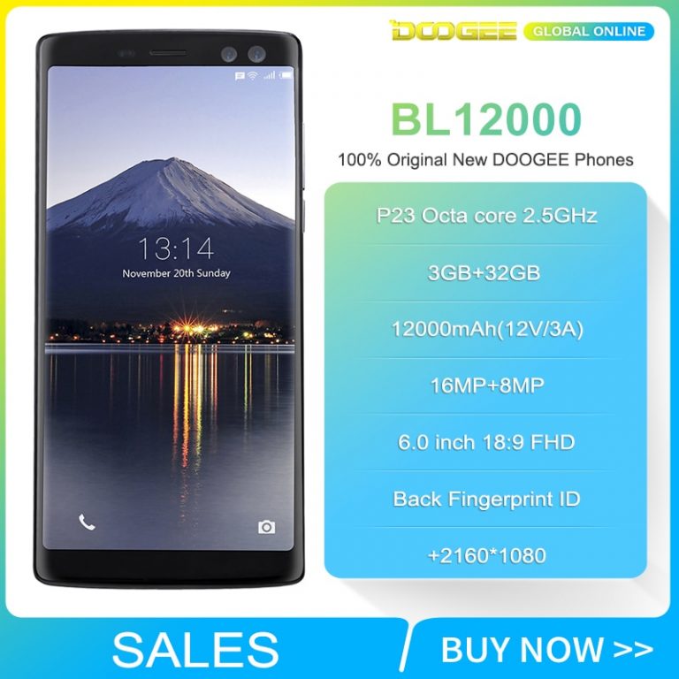 DOOGEE BL12000 12000mAh battery 4G Smartphone phone Octa core