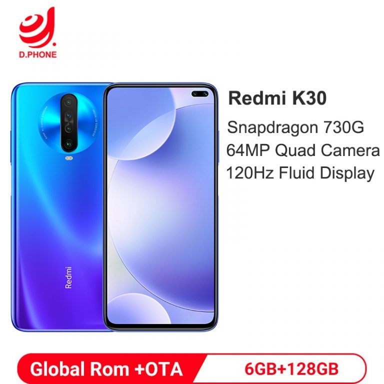 Global ROM Xiaomi Redmi K30 6GB 128GB Smartphone 6.67" 120Hz Fluid Display