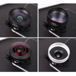 4 in 1 No Distortion Phone Camera Lens Kit Fisheye Wide Angle Macro Telephoto