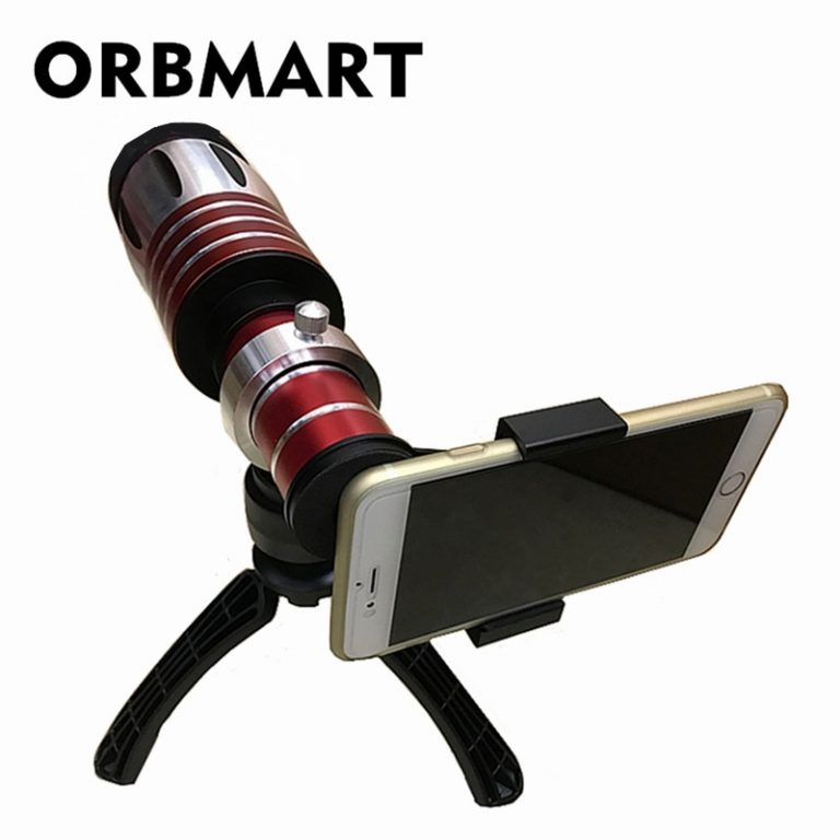 ORBMART 50X Telescope + 3 in 1 Fish Eye Lens + Extendable Handheld Selfie Stick