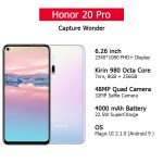 Global Version Honor 20 Pro Smartphone 8GB 256GB Kirin 980 Octa Core