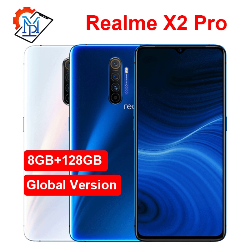 Global Version Realme X2 Pro Mobile Phone 6.5 inch 90Hz Fluid Screen 8GB+128GB Snapdragon 855 Plus Camera 64.0MP NFC Smartphone